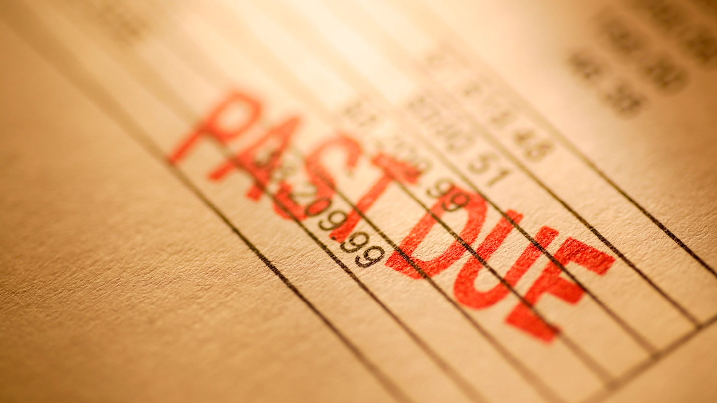 Past due invoice closeup.(1) image